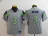Youth Nike Seahawks 3 Russell Wilson Gray Inverted Legend Limited Jersey,baseball caps,new era cap wholesale,wholesale hats